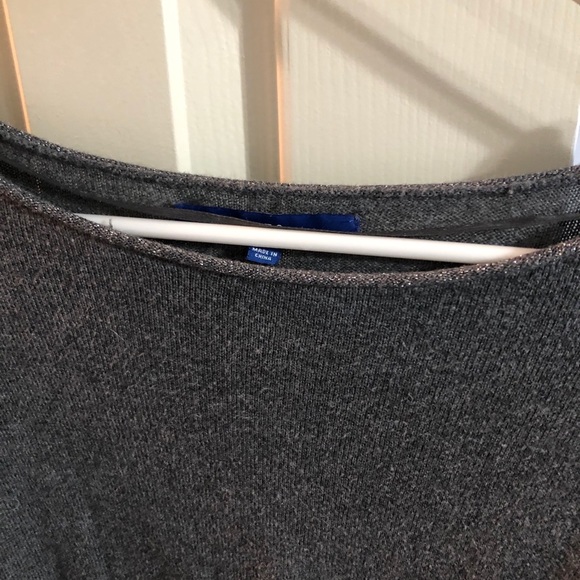 Apt. 9 Grey Sweater with glitter accents - Picture 2 of 4